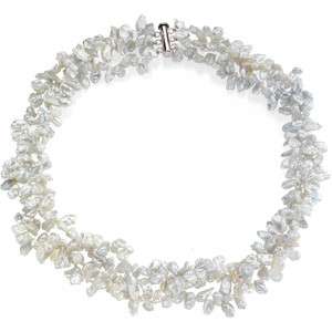 Freshwater Keshi White Pearl Necklace