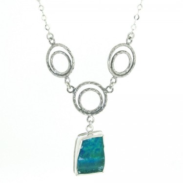 Handcrafted Roman Glass Designer Necklace